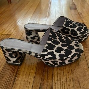 Ganni Leopard Print Mules
